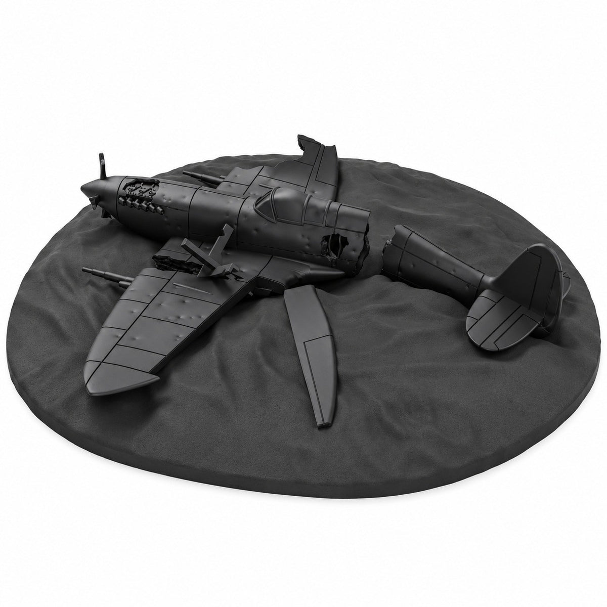 SSMODEL 1/72 1/144 Spitfire Mk.IX - destroyed UK WW2 Resin Model Kit RSS0054 — detail view 5