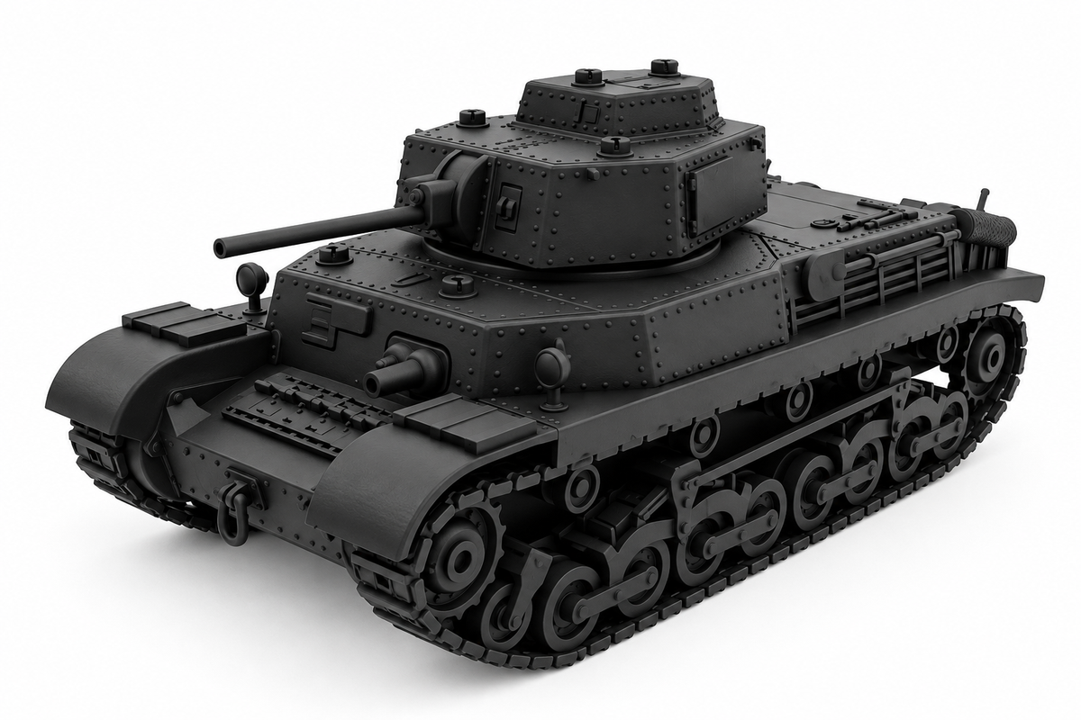 SSMODEL 1/72 1/144 Multi-Scale WWII Hungarian 40M Turan Tank Resin Model TSS0900 — scale model kit