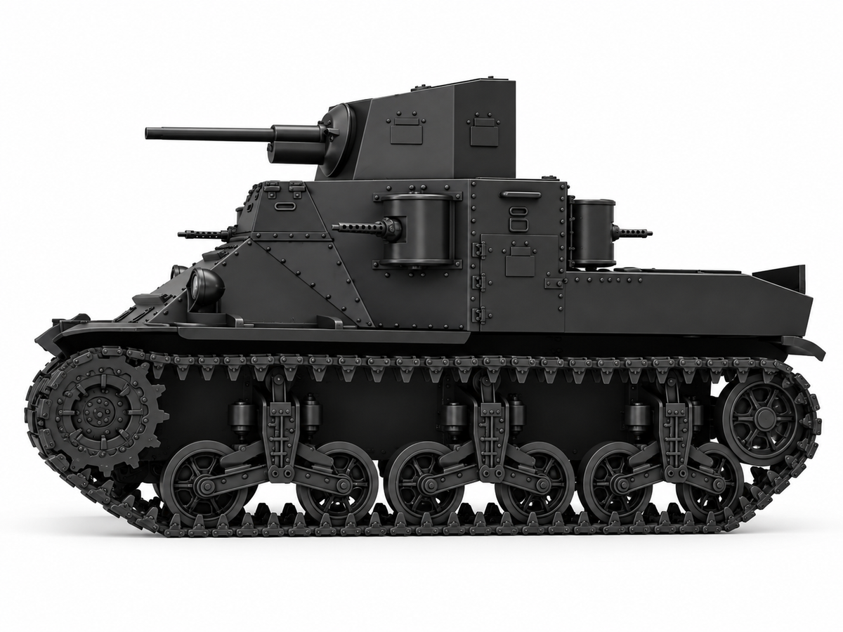 SSMODEL 1/72 1/144 Multi Scale M2A1 Medium tank US WW2 Tank MODEL kit TSS1128 — detail view 5