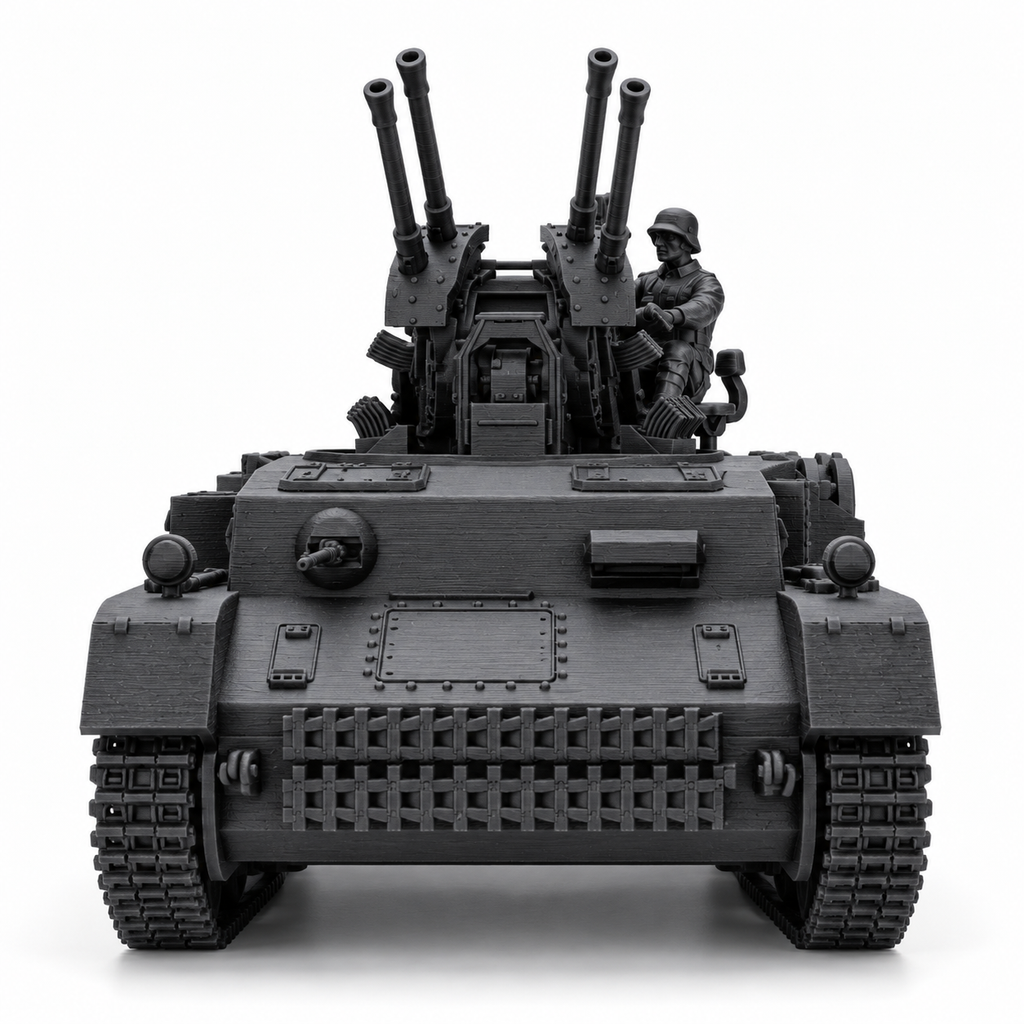 SSMODEL 1/72 1/144 WWII Flakpanzer IV Krause Field Modified Resin Model TSS0802