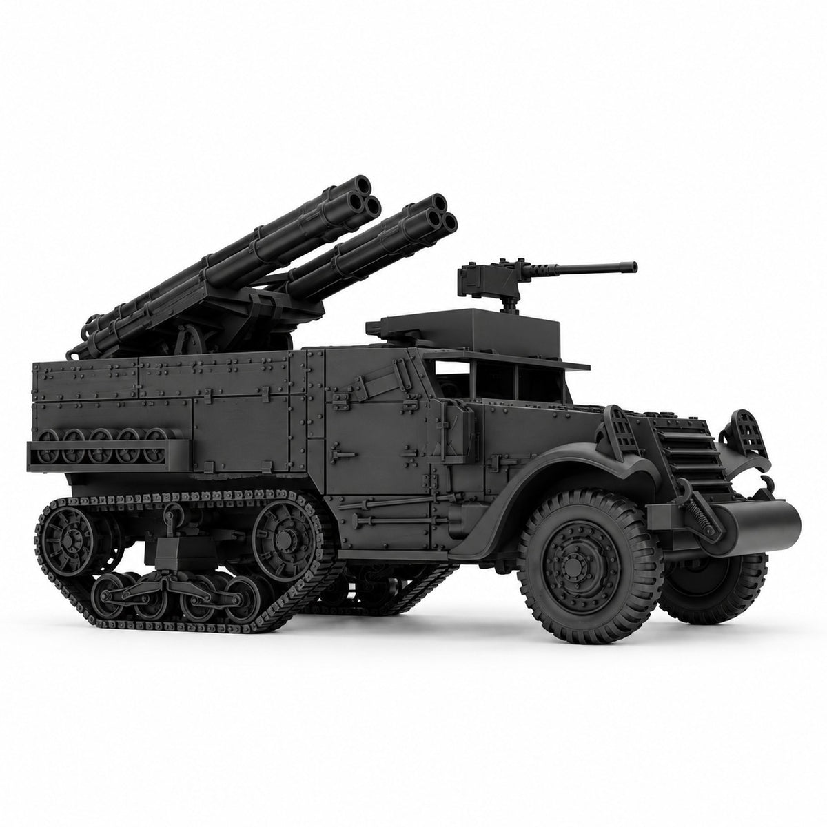 SSMODEL 1/72 1/144 M2A1 Half-Track Triple Rocket Launcher Resin Model TSS1505 — detail view 4