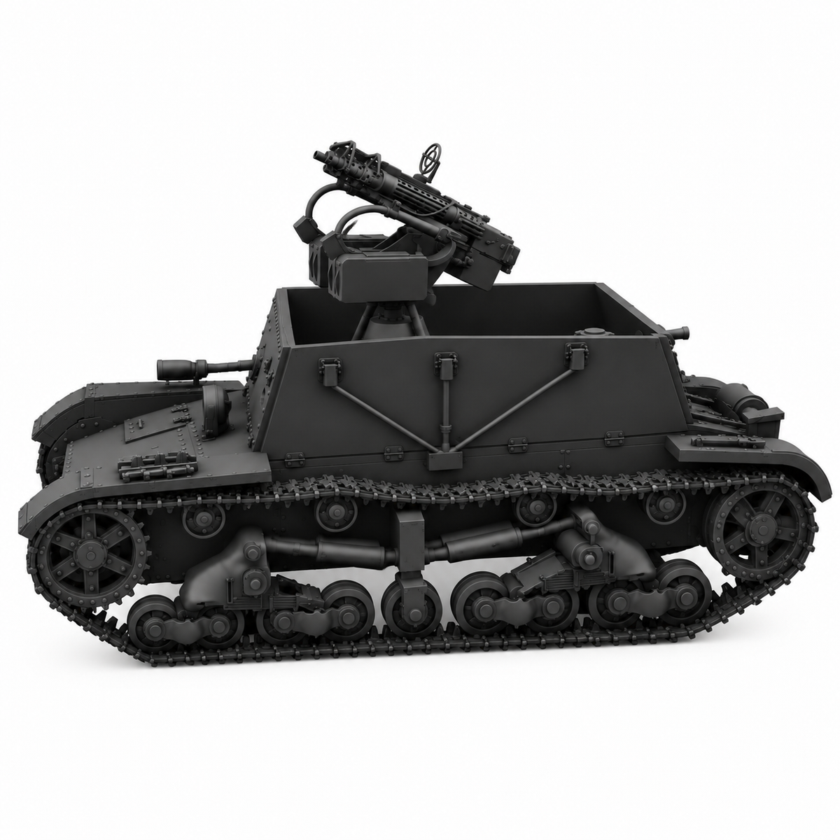 SSMODEL 1/72 1/144 SU6 with M4 Soviet ersatz AA-gun tank Resin Model Kit TSS0058 — detail view 2
