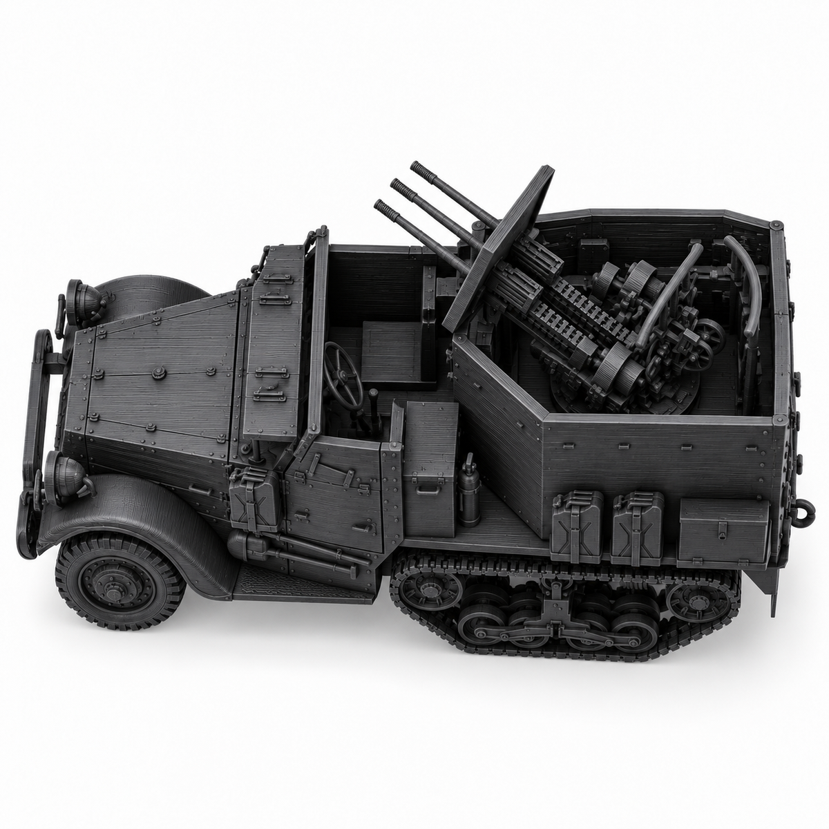 SSMODEL1/72 1/144 Multi Scale WWII US M15A1 Half-track CGMC AA Model Kit TSS0874 — detail view 4