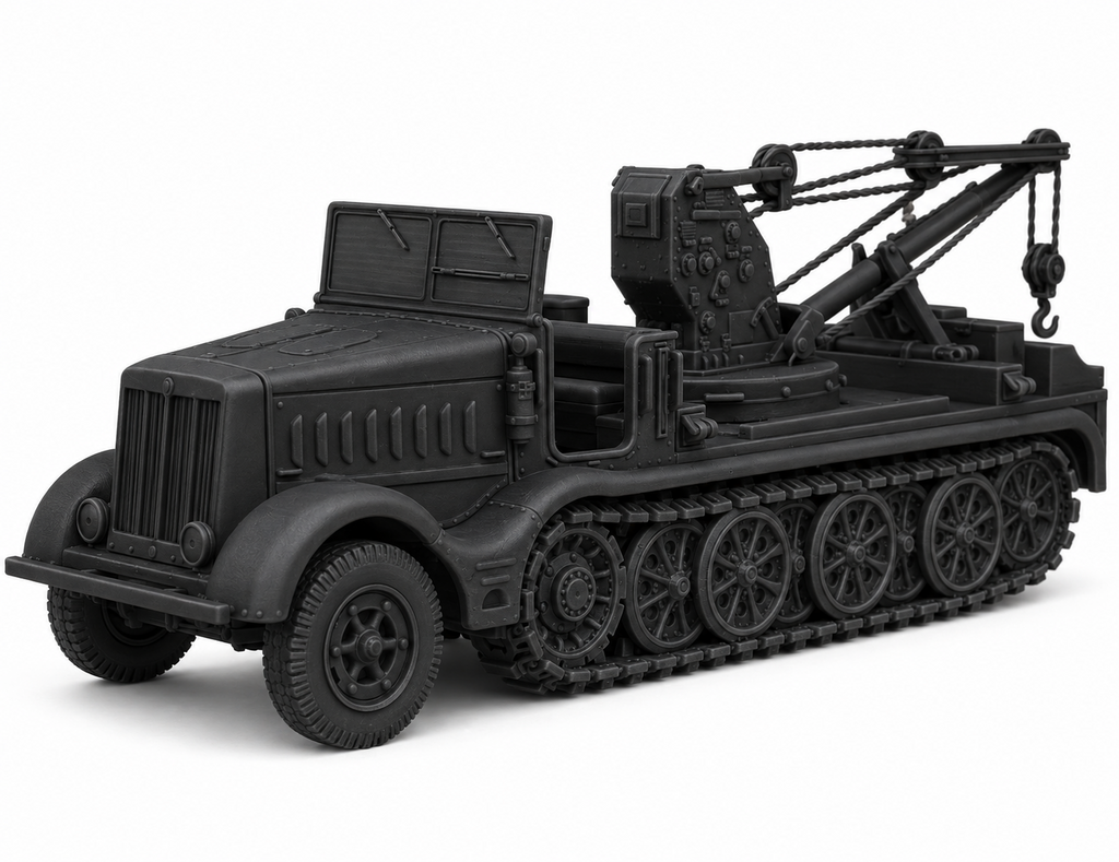 SSMODEL 1/72 1/144 Multi Scale Sd.Kfz.9/1 Crane vehicle Crewmen MODEL TSS1103