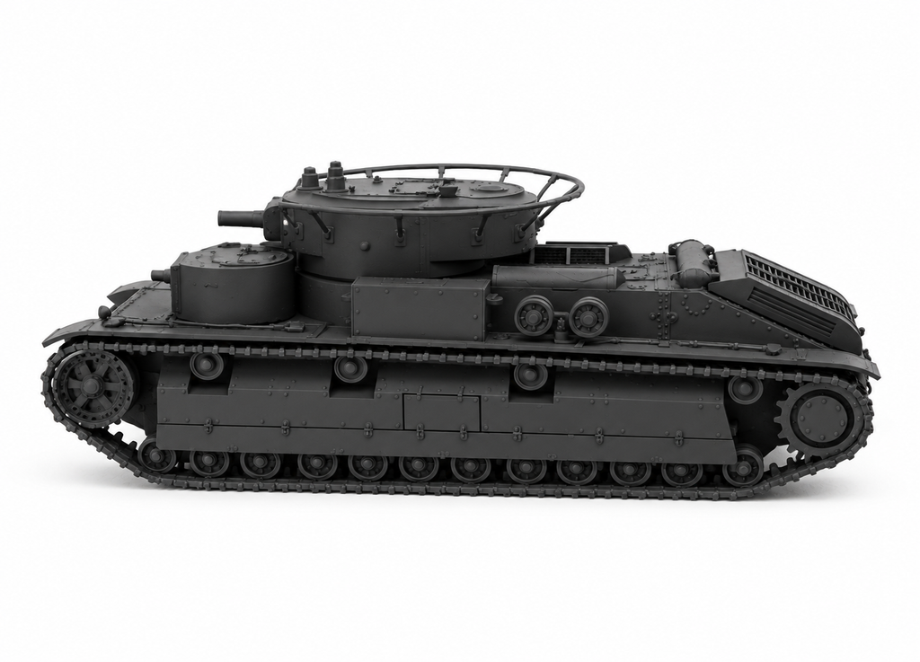 SSMODEL 1/72 1/144 Multi Scale Medium tank T-28А USSR WW2 Tank MODEL kit TSS1316