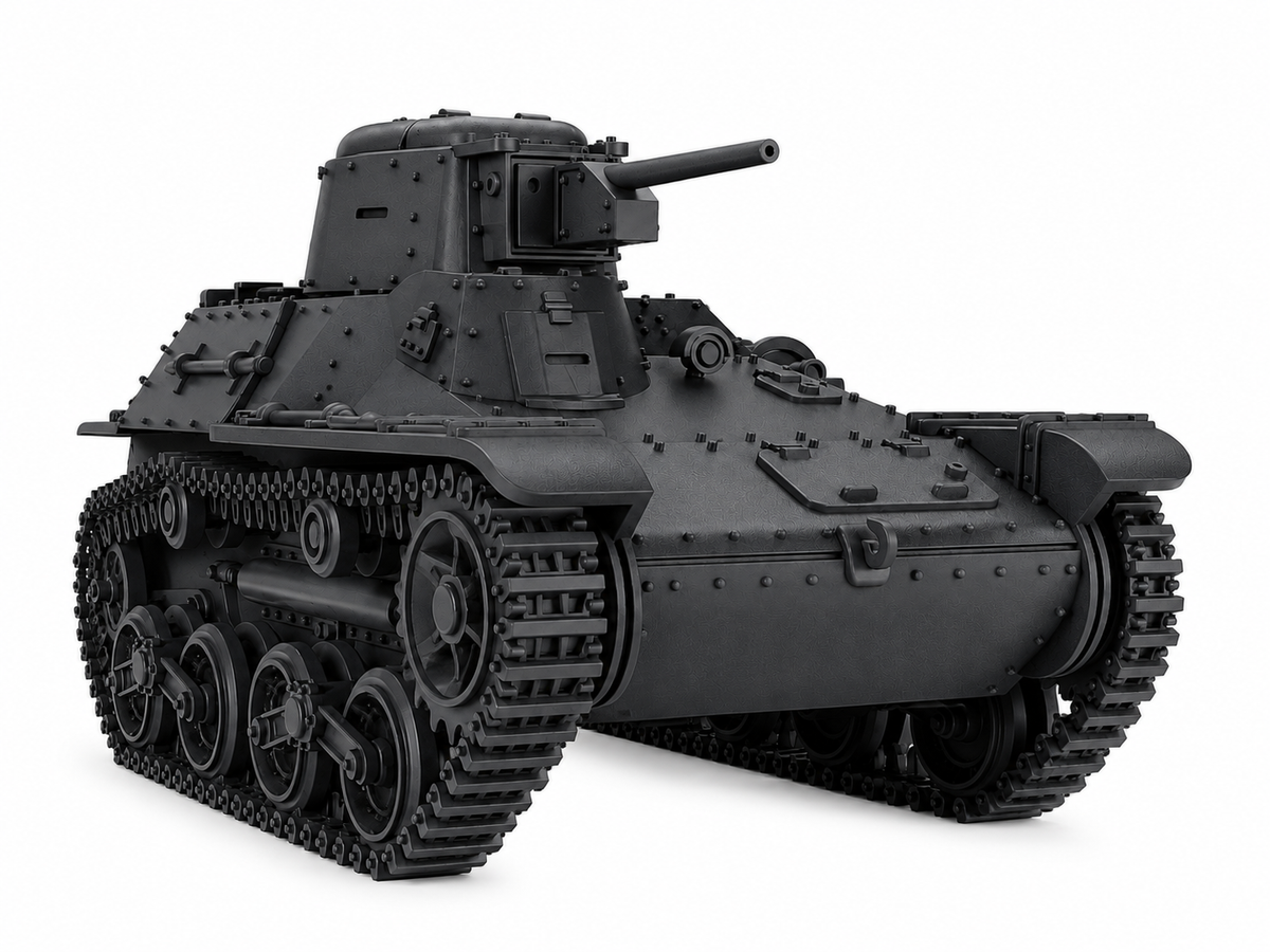 SSMODEL 1/72 1/144 Multi Scale Type 97 Te-Ke Tank Resin MODEL kit TSS1399 — detail view 4