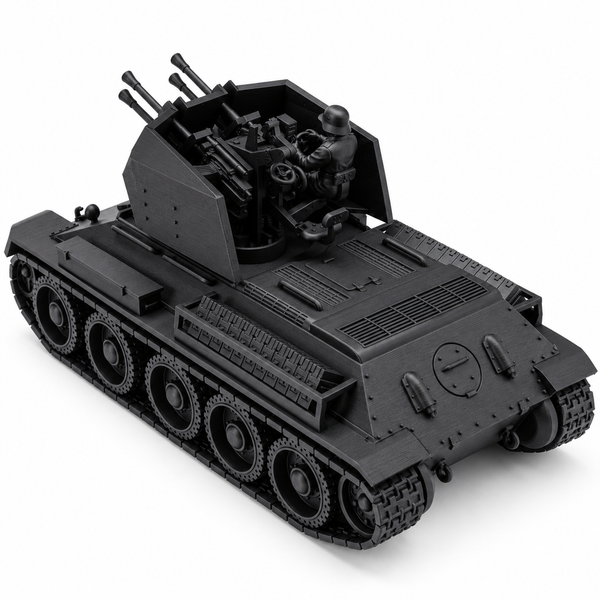 SSMODEL 1/72 1/144 WW2 Flakpanzer T-34r 2cm Flakvierling AA Resin Model TSS1242