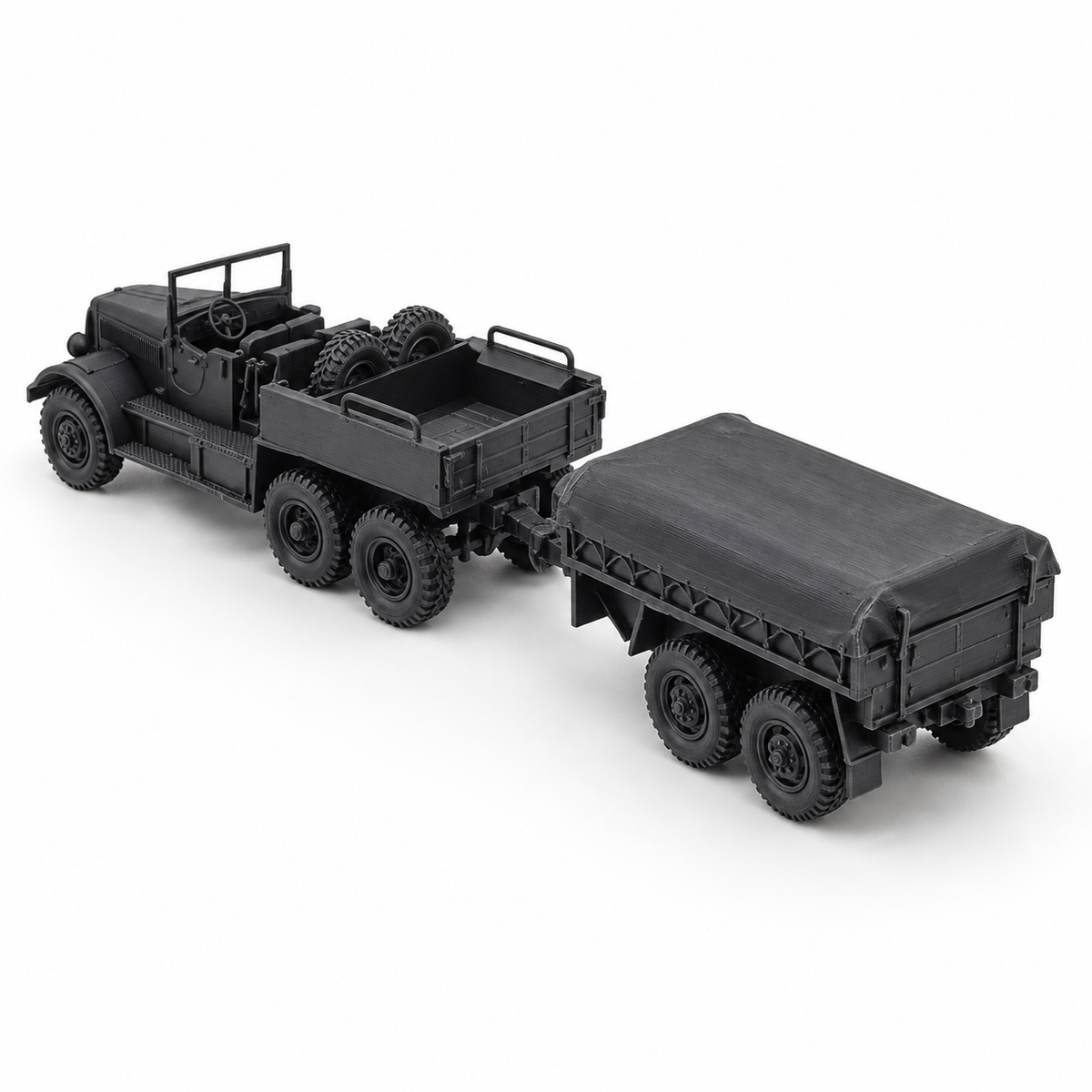 SSMODEL 1/72 1/144 Multi-Scale WWII US M23 Ammunition Trailer Model Kit TSS1076 — detail view 5