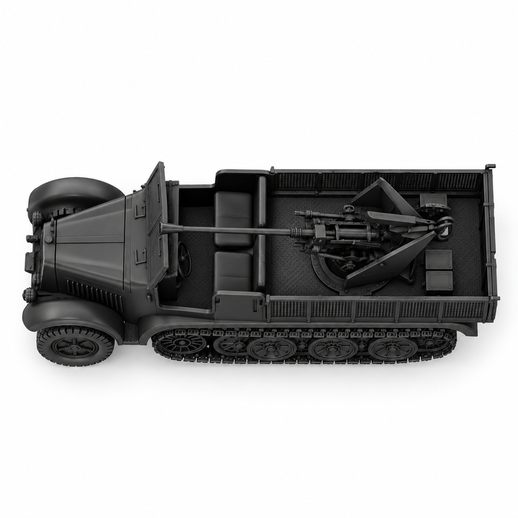 SSMODEL 1/72 1/144 Sd.Kfz.6/2 3.7cm Flak 36 Half-Track Resin Model Kit TSS1530