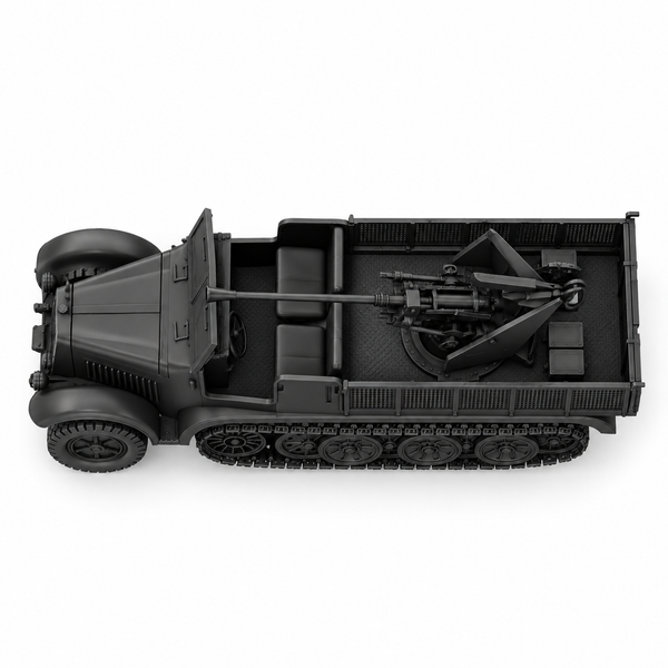SSMODEL 1/72 1/144 Sd.Kfz.6/2 3.7cm Flak 36 Half-Track Resin Model Kit TSS1530