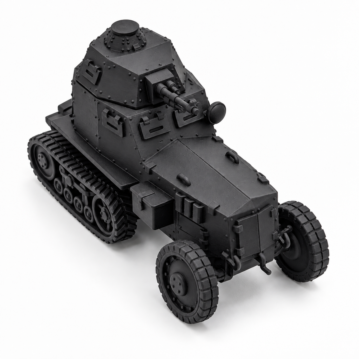 SSMODEL 1/72 1/144 Wz.28 Half-track Armored Car Interwar Resin Model Kit TSS1216 — detail view 5