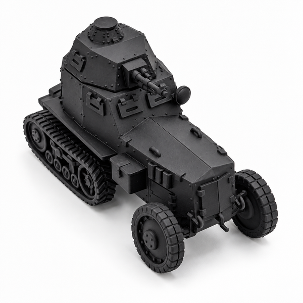 SSMODEL 1/72 1/144 Wz.28 Half-track Armored Car Interwar Resin Model Kit TSS1216