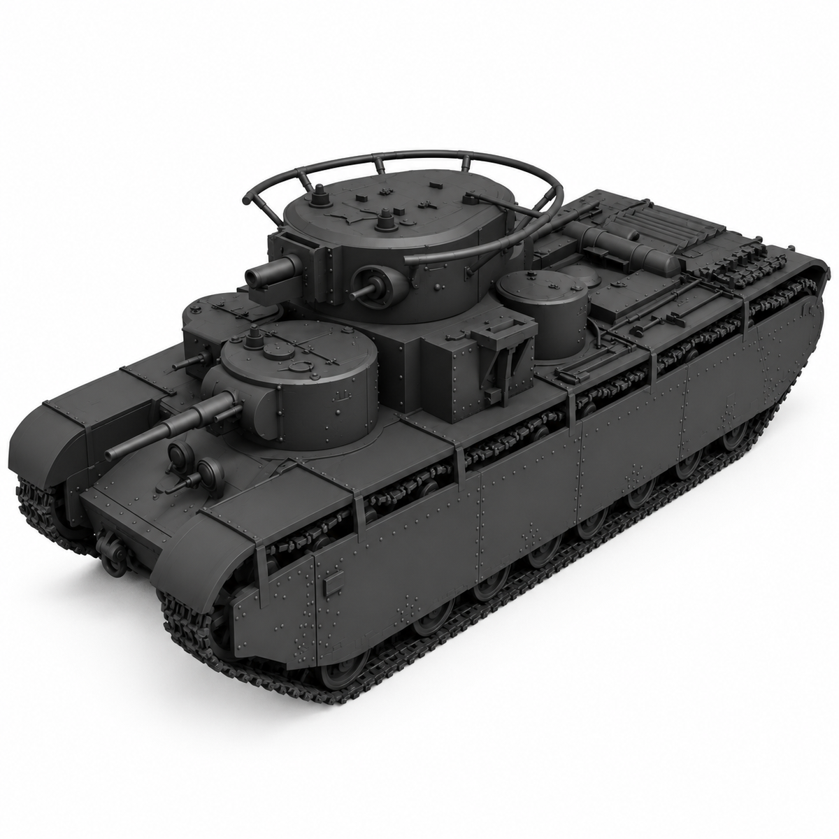 SSMODEL 1/72 1/144 Multi Scale T-35 Tank Resin MODEL KIT TSS0521 — detail view 11