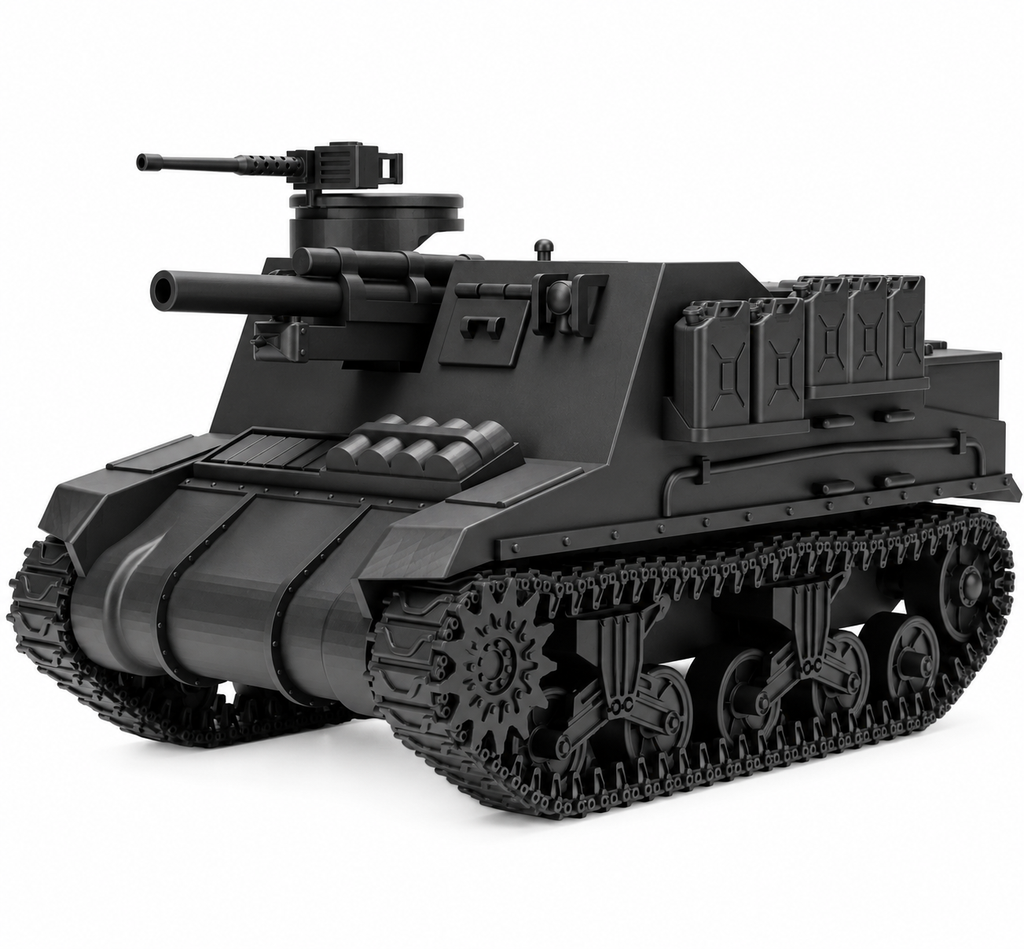 SSMODEL 1/72 1/144 WW2 Priest M7B1 105mm HMC Sherman Tracks Resin Model TSS0888