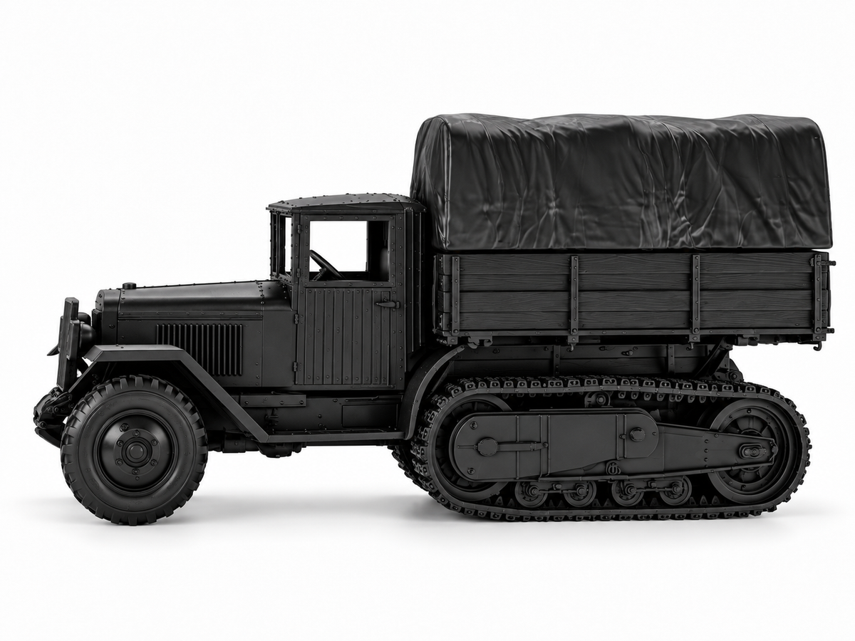 SSMODEL 1/72 1/144 Multi-Scale ZIS-42 Soviet WWII Half-Track Truck Model TSS1585 — detail view 3