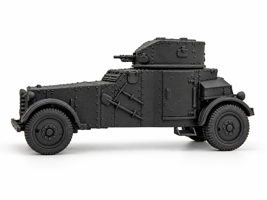 SSMODEL 1/72 1/144  WWII French AMD 50 Armoured Car Resin Model Kit TSS1221