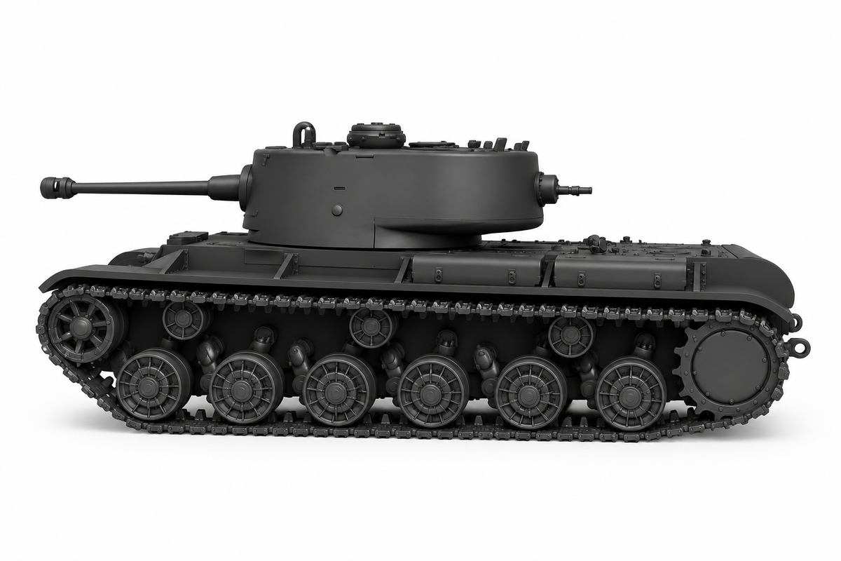 SSMODEL 1/72 1/144 Panzer KV-1B 756r KV-1 with 7.5cm KwK 40 MODEL kit TSS1327 — detail view 4