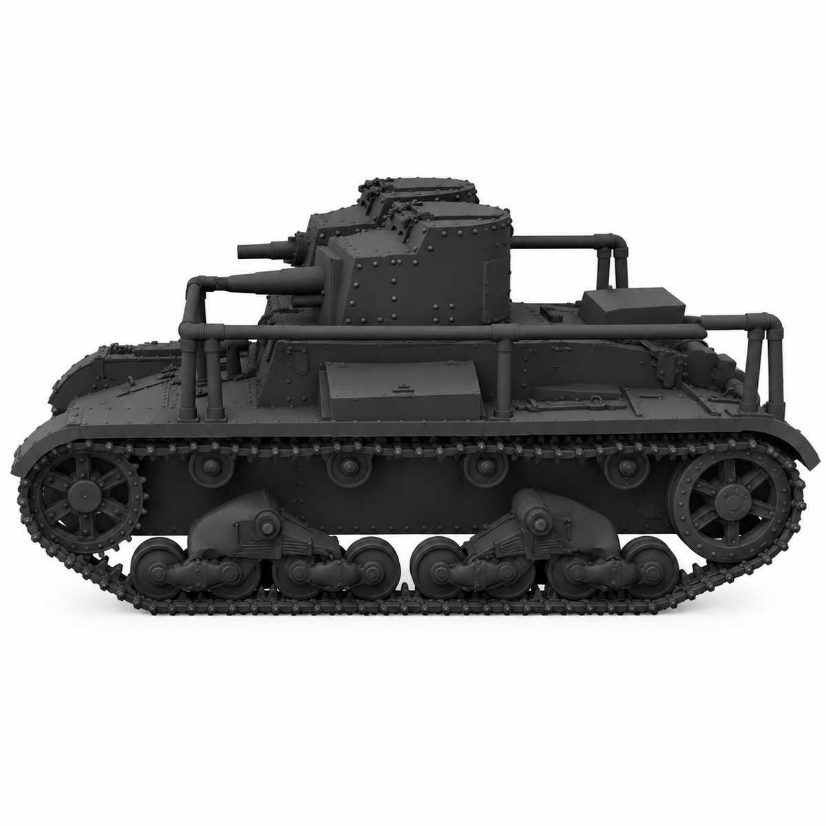 SSMODEL 1/72 1/144 Multi Scale T-26 mod1931 with radio tank Resin Model TSS0059 — detail view 3