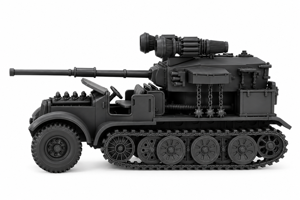 SSMODEL 1/72 1/144 Half-track Sd.Kfz.6/3 7.62cm Pak 36 Resin MODEL KIT TSS0942