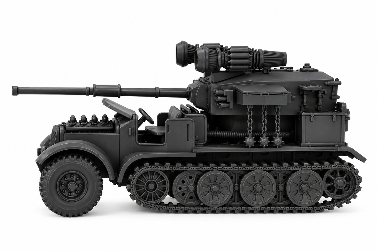 SSMODEL 1/72 1/144 Half-track Sd.Kfz.6/3 7.62cm Pak 36 Resin MODEL KIT TSS0942 — detail view 2