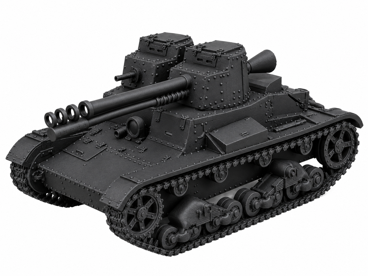 SSMODEL 1/72 1/144 Multi Scale T-26 mod1931 recoilless cannon tank Model TSS0078 — detail view 8