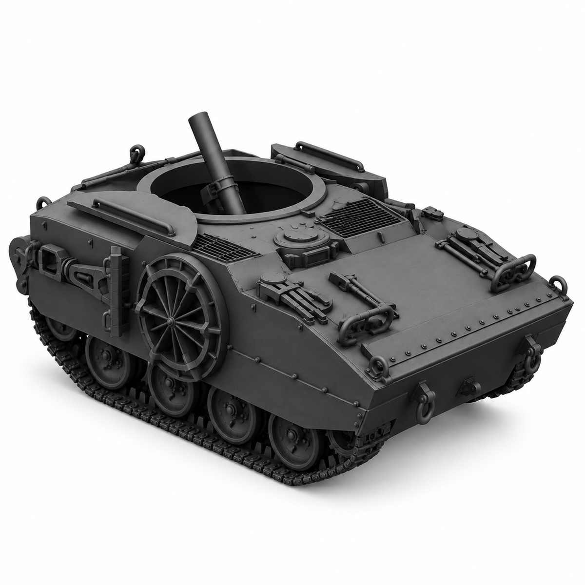 SSMODEL 1/72 1/144 Multi Scale KT-76 T114 Mortar carrier US tank MODEL TSS0396 — detail view 2
