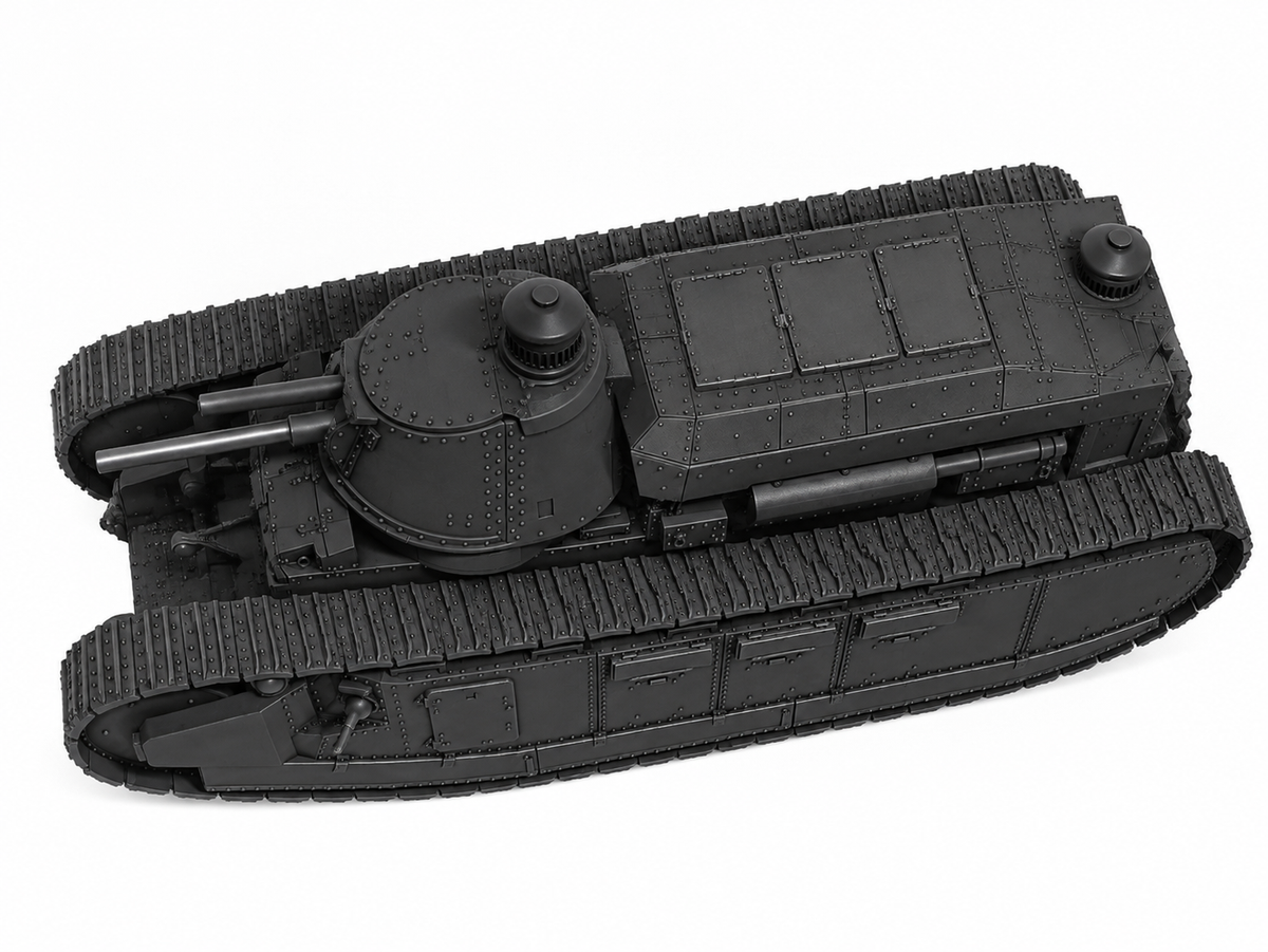 SSMODEL 1/72 1/144 Char 2C Char 2C Normandie SuperHeavy Tank MODEL TSS1363 — detail view 3