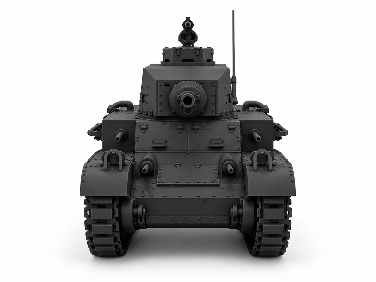 SSMODEL 1/72 1/144 Multi Scale Light Tank M2A4 US WW2 Tank MODEL kit TSS1301 — detail view 2