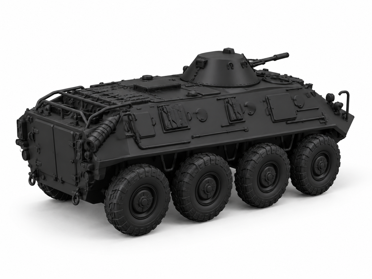 SSMODEL 1/72 1/144Multi Scale BTR-60PB Soviet coldwar APC tank Model Kit TSS0291 — detail view 4