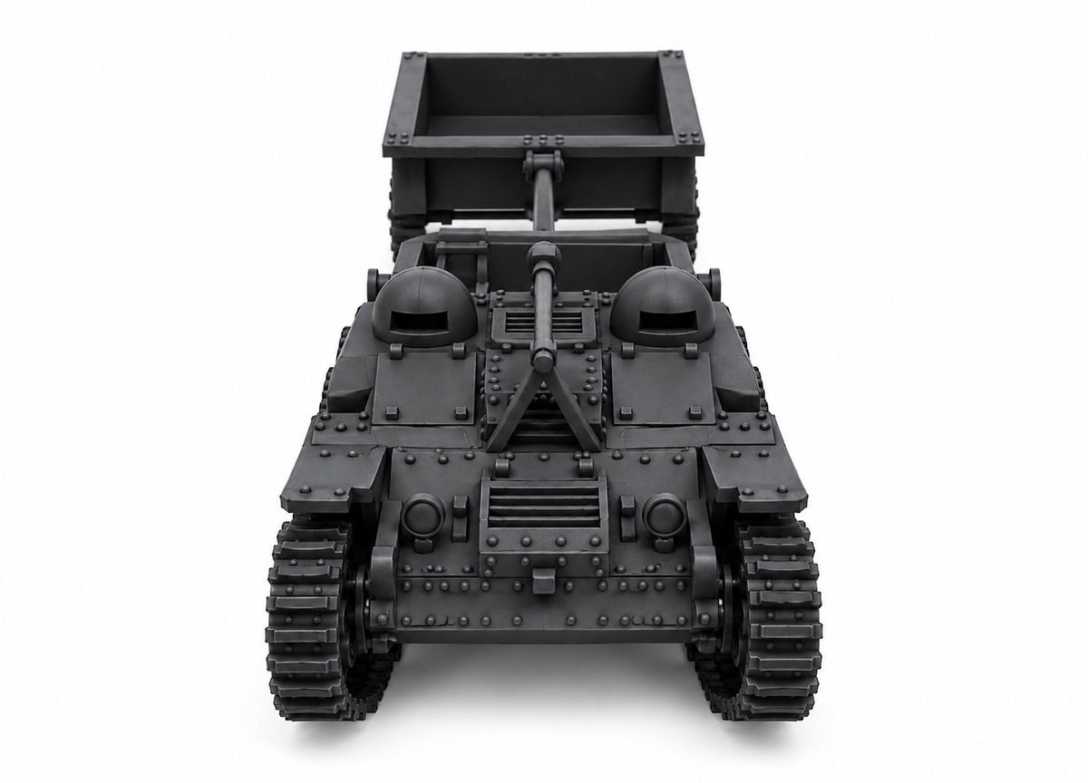 SSMODEL 1/72 1/144 Renault UE Transporter with Trailer Resin MODEL KIT TSS0794 — detail view 2