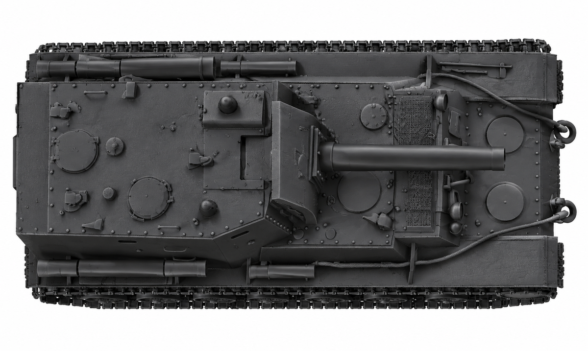 SSMODEL 1/72 1/144 Multi Scale Project 212 Soviet Artillery Tank MODEL TSS0133 — detail view 3