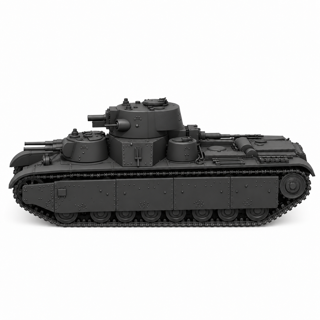 SSMODEL 1/72 1/144 Multi Scale T-35 mod Tank Resin MODEL kit TSS0043