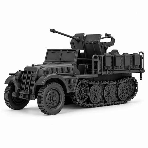 SSMODEL 1/72 1/144 Half-track Sd.Kfz.10/4 with 2cm Flak 30 Resin MODEL TSS1522