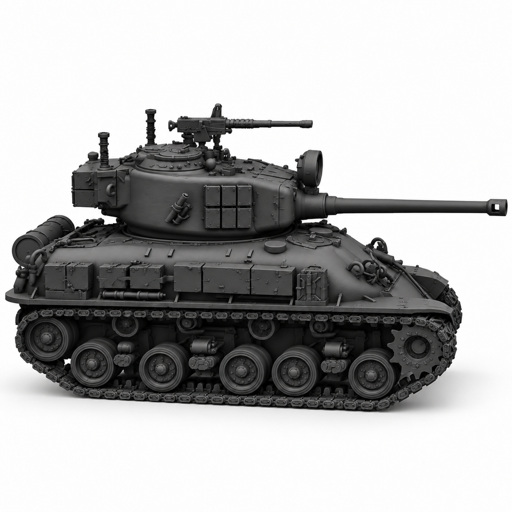 SSMODEL1/72 1/144 Multi Scale M51 Sherman Medium Tank Resin MODEL KIT TSS0240