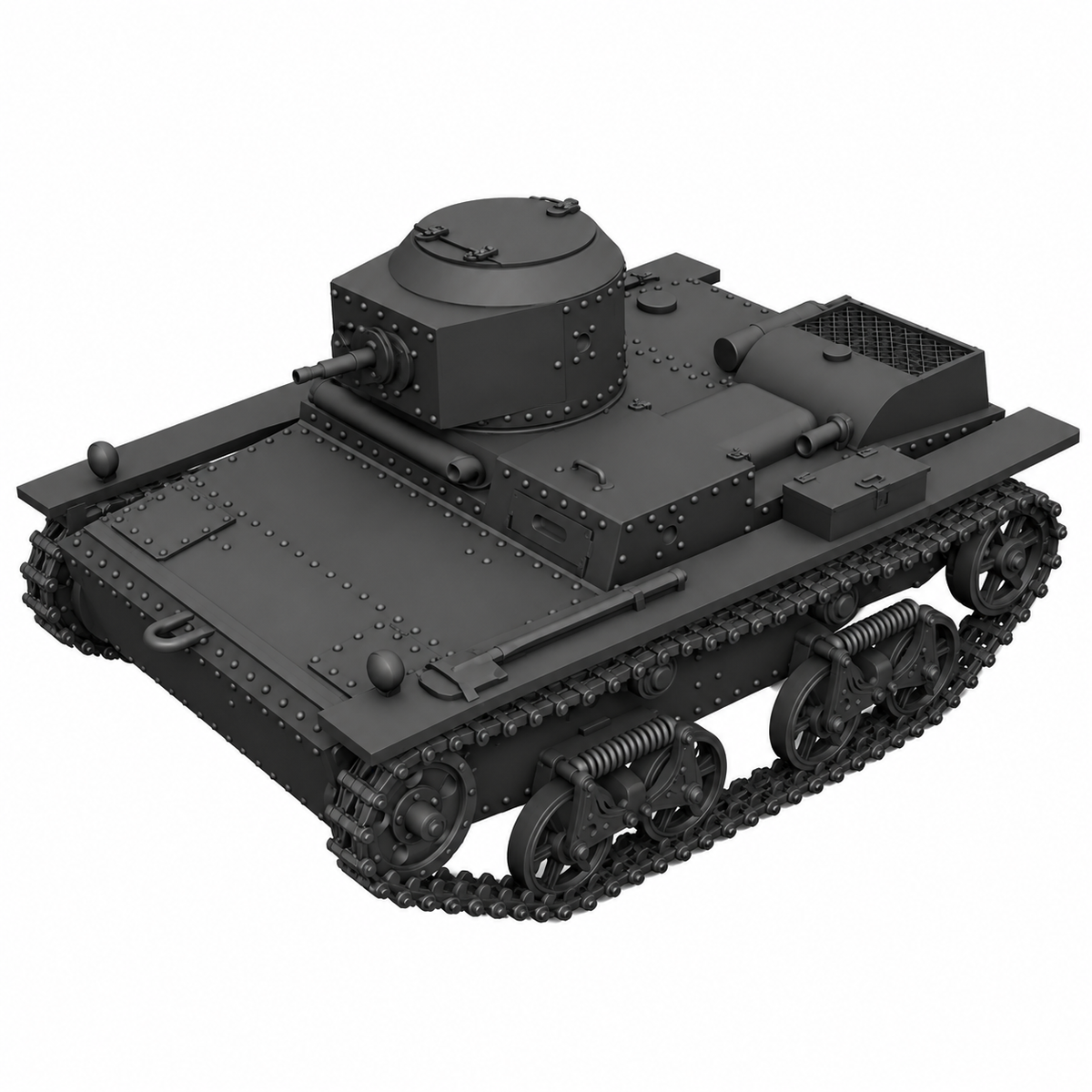 SSMODEL 1/72 1/144 Multi Scale T-38 Soviet Light Amphibious Tank MODEL TSS0015 — detail view 12