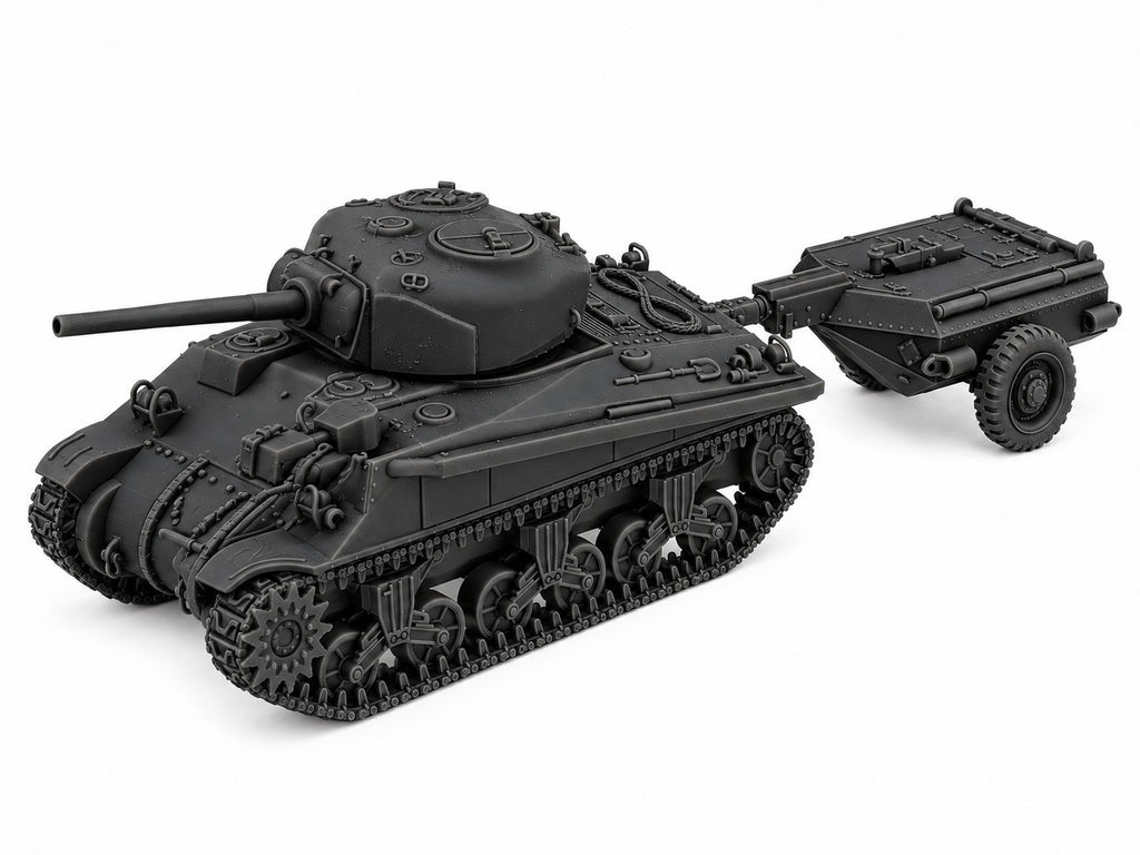 SSMODEL 1/72 1/144  Sherman Crocodile M4A4 Trailer US Tank MODEL kit TSS1136