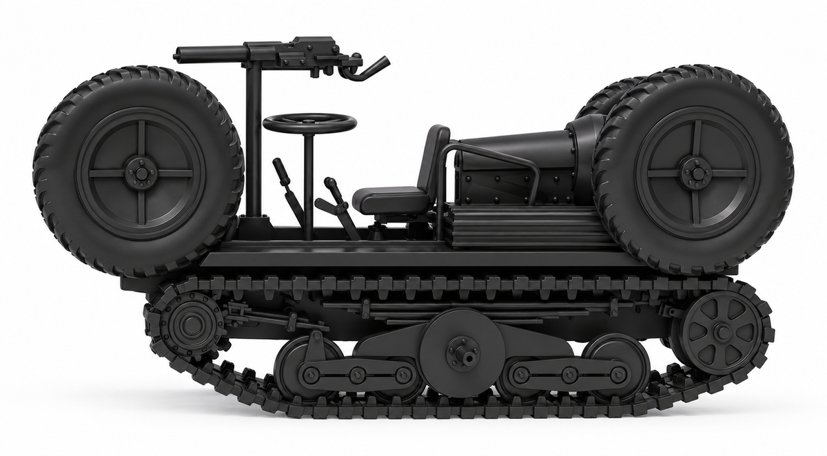 SSMODEL 1/72 1/144 Multi Scale ADMK Mulus Tankette Austria Tank MODEL TSS1149 — detail view 5