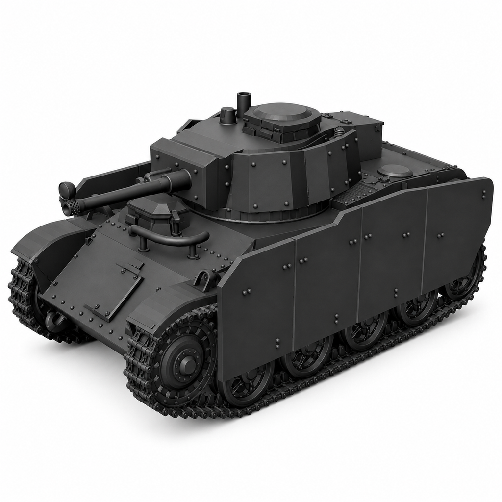 SSMODEL 1/72 1/144Toldi IIA 42M B40 with sideskirts Tank Resin MODEL KIT TSS0994