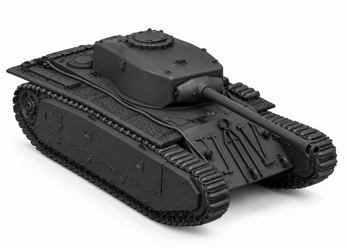 SSMODEL 1/72 1/144 Multi Scale ARL 44 (ACL-1) French heavy tank MODEL TSS0367 — detail view 2