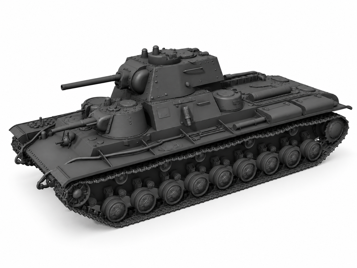 SSMODEL 1/72 1/144 KV35 Soviet fictional superheavy tank Resin MODEL KIT TSS0457 — detail view 16