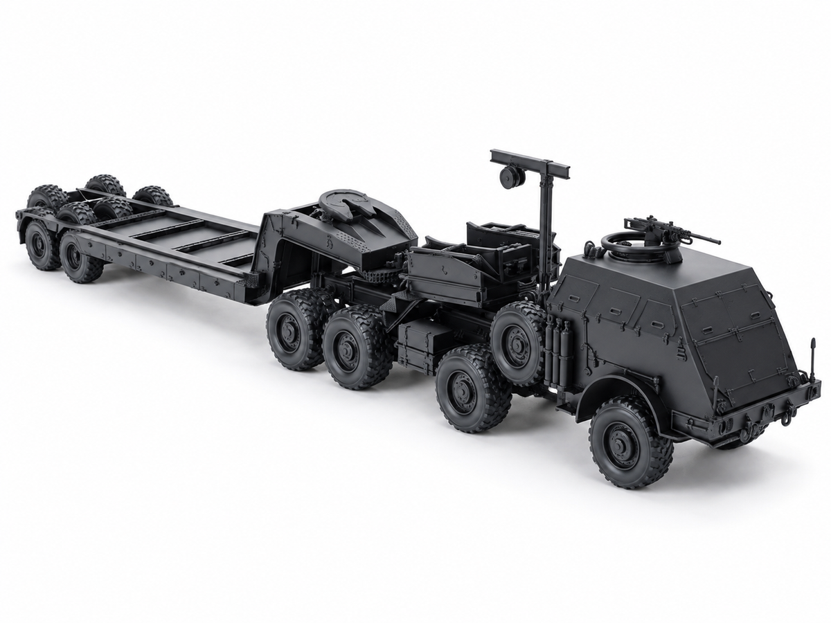SSMODEL 1/72 1/144 M25 M26 Tank Transporter M15 Trailer Resin Model Kit TSS1299 — detail view 2