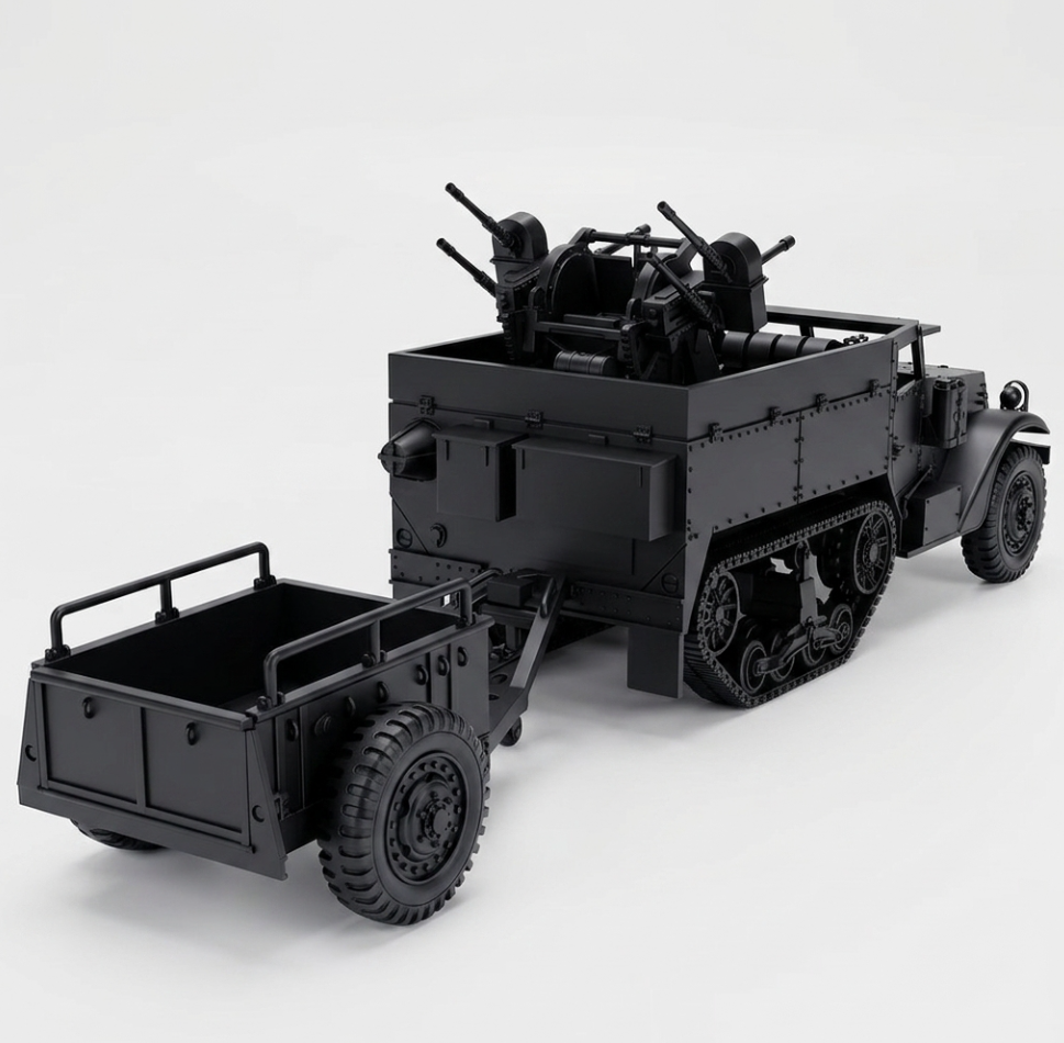 SSMODEL 1/72 1/144 WWII US M10 Ammo Trailer 1-Ton Cargo Resin Model Kit TSS1078 — detail view 2