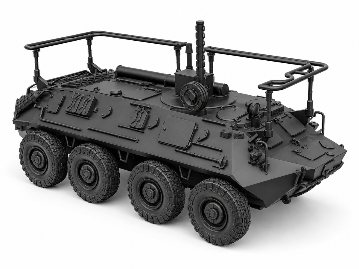 SSMODEL 1/72 1/144 BTR-60PU Soviet coldwar command vehicle Resin Model TSS0290 — detail view 6