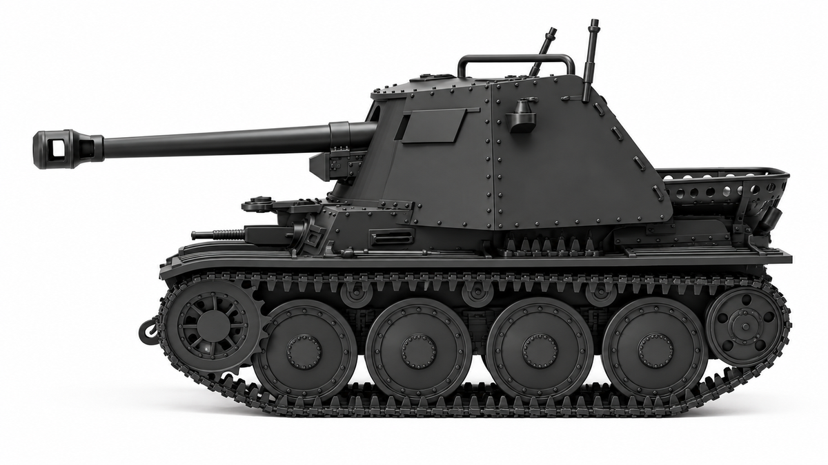 SSMODEL 1/72 1/144 Multi Scale Marder III Ausf.H Germany WW2 Tank MODEL TSS1308 — detail view 2