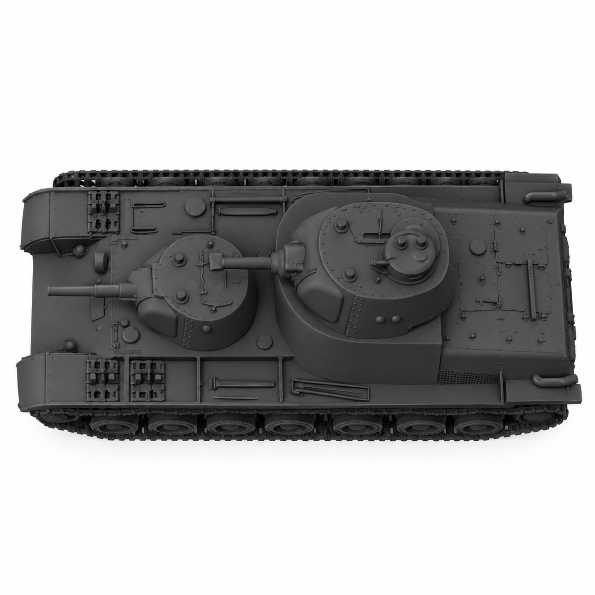 SSMODEL 1/72 1/144 Multi Scale T-100 Tank Resin MODEL kit TSS0039 — detail view 4