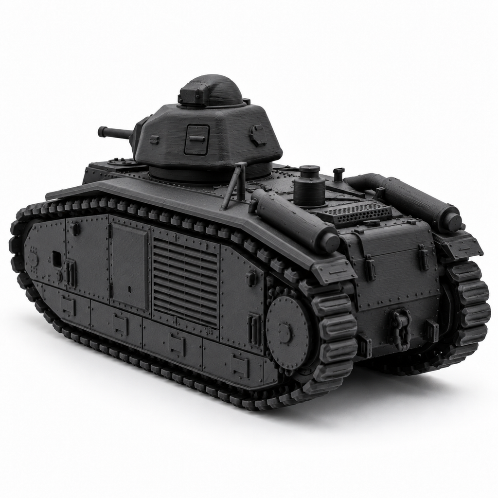 SSMODEL 1/72 1/144 WWII French Char B1 bis Heavy Tank Resin Model Kit TSS1248