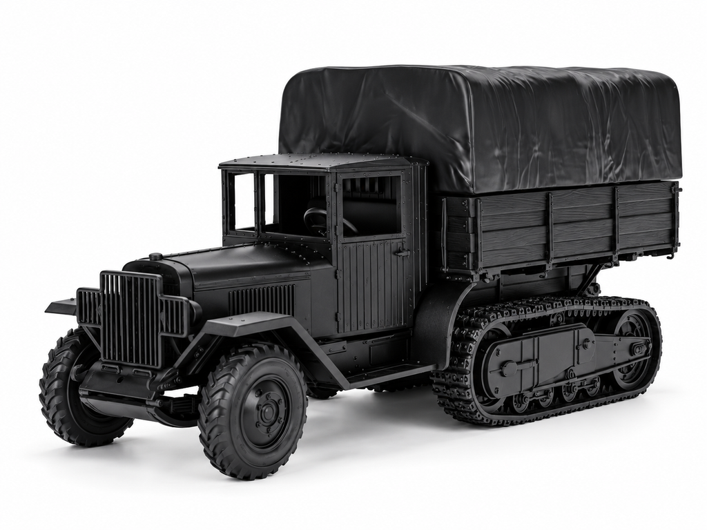 SSMODEL 1/72 1/144 Multi-Scale ZIS-42 Soviet WWII Half-Track Truck Model TSS1585