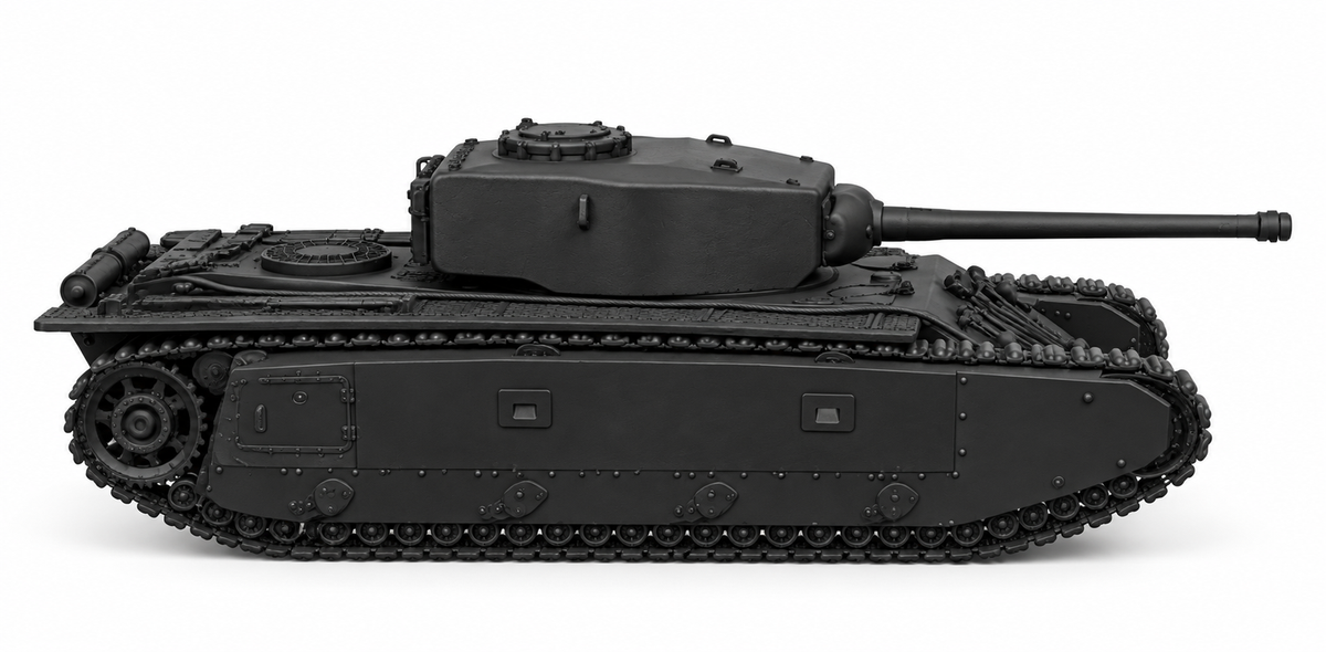 SSMODEL 1/72 1/144 Multi Scale ARL 44 (ACL-1) French heavy tank MODEL TSS0367 — detail view 4