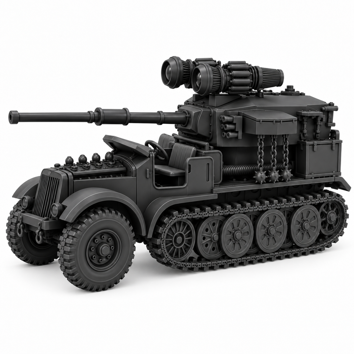 SSMODEL 1/72 1/144 Half-track Sd.Kfz.6/3 7.62cm Pak 36 Resin MODEL KIT TSS0942 — detail view 10
