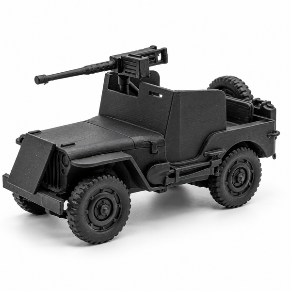 SSMODEL 1/72 1/144 WW2 US Armored Willys MB 4x4 Machine Gun Resin Model TSS1037